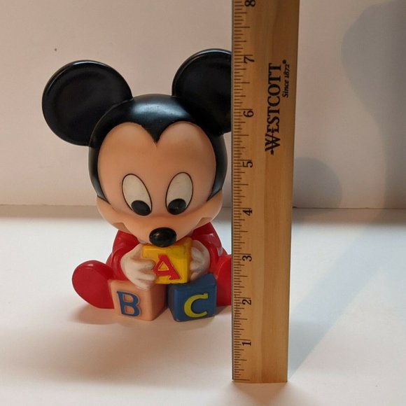 VINTAGE Disney 6" Mickey Mouse baby toy SHELCORE - Picture 8 of 9